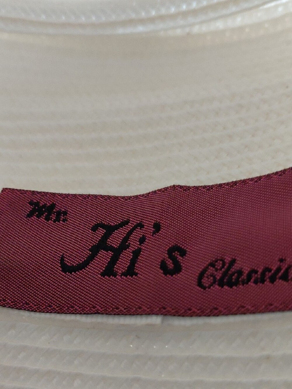 Elegant Cream Women's Dress Hat with Bow Mr.Hi Collection Little Stain Inside - Picture 10 of 11